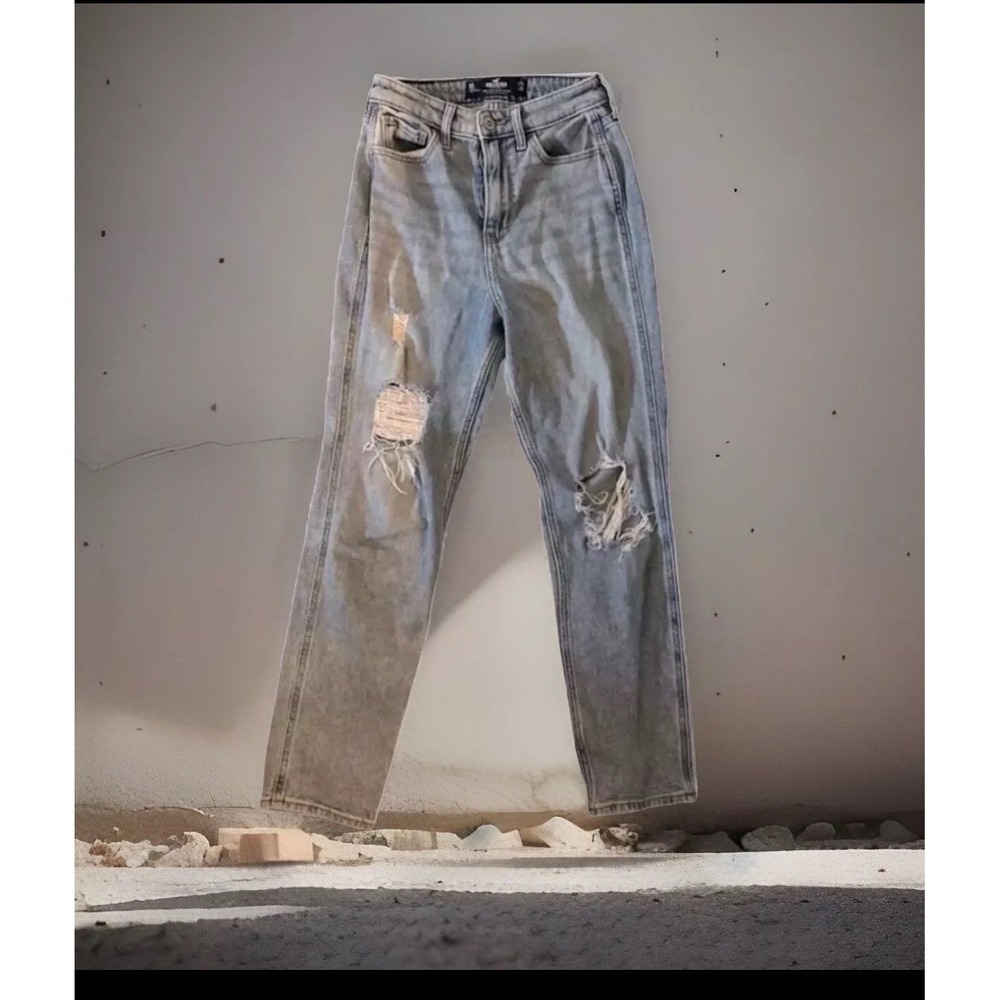 Hollister High Rise Super Skinny Jeans Women's Size OS W24 L26 Destroyed Ripped